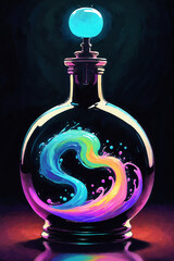 Magical potion bottle