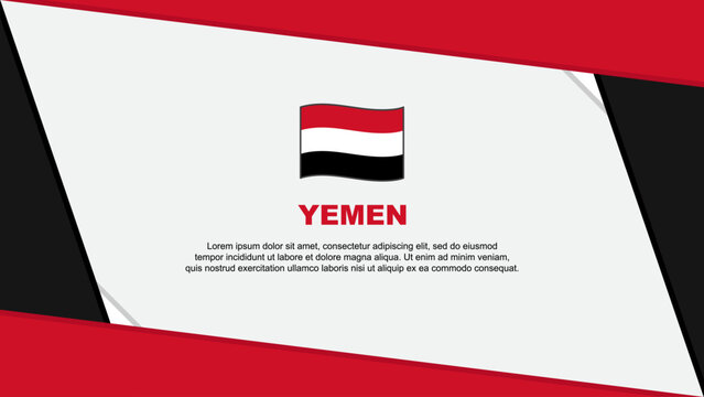 Yemen Flag Abstract Background Design Template. Yemen Independence Day Banner Cartoon Vector Illustration. Yemen Independence Day