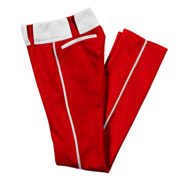 Use this Folded View Alluring Baseball Long Pants Mock Up In True Red Color, is an easy and stylish way to present your designs