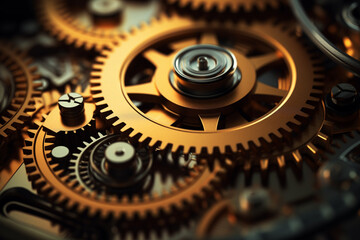 Abstract gear wheel mechanism background, machine and engineering tool equipment technology