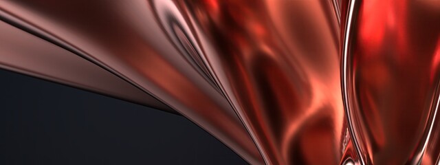 Copper Metal Thin Plate Displacement, Contemporary, Bumped Elegant Modern 3D Rendering Abstract Background