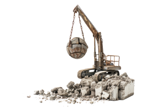 swing of a miniature wrecking ball demolishing small structures with precision.