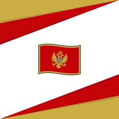 Montenegro Flag Abstract Background Design Template. Montenegro Independence Day Banner Social Media Post. Montenegro Design