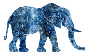 Blue Velvet Vision: Elephant Artwork
