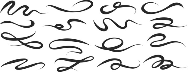 Hand drawn lettering calligraphy lines