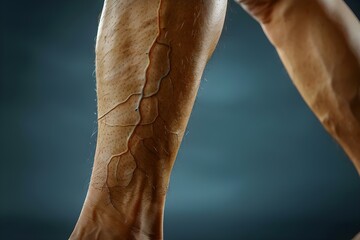 Understanding Varicose Veins on Legs: Diagnosis and Treatment. Concept Varicose Veins, Leg Health, Diagnosis, Treatment, Vascular Health - obrazy, fototapety, plakaty