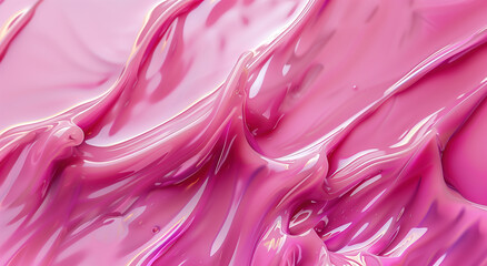 Liquid pink abstract oil painting on canvas, acrylic texture background, rough brushstrokes of paint