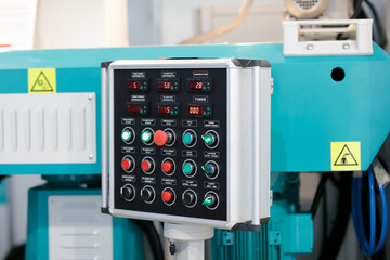 industrial control console with switches