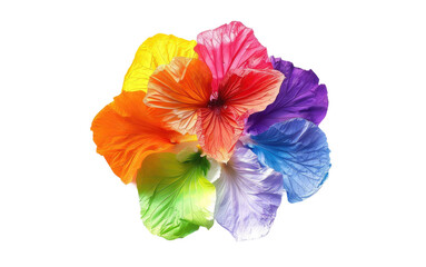 Blossoming Joy: Colorful Holi Flower Petals Icon Generative AI