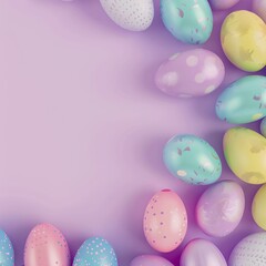 Fototapeta na wymiar colorful easter eggs background for easter card post
