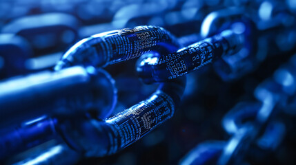 Blockchain technology background concept image. Communications sequential interaction in the network, background