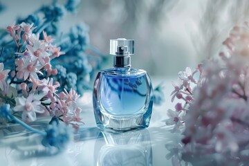 Perfume photo on white isolated background