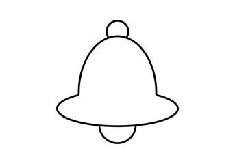Icono negro de campanilla en fondo blanco.