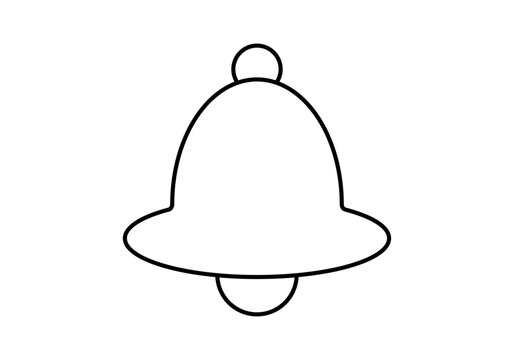 Icono negro de campanilla en fondo blanco.