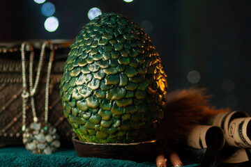 Green Dragon Egg Among Treasures © Pavlo