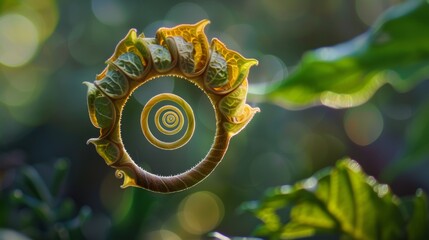 Fibonacci Spiral in Nature - obrazy, fototapety, plakaty