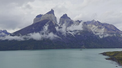 Dramatic Cloud Formation Over Lake by Cuernos del Paine