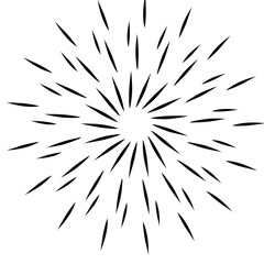 Rays in simple retro design,burst of sunlight,explosion effect,vintage doodles,Hand drawn stars exploding,vintage sunlight for your projects,Doodle explosion or sun rays,Vector illustration.