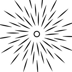 Obraz premium Rays in simple retro design,burst of sunlight,explosion effect,vintage doodles,Hand drawn stars exploding,vintage sunlight for your projects,Doodle explosion or sun rays,Vector illustration.