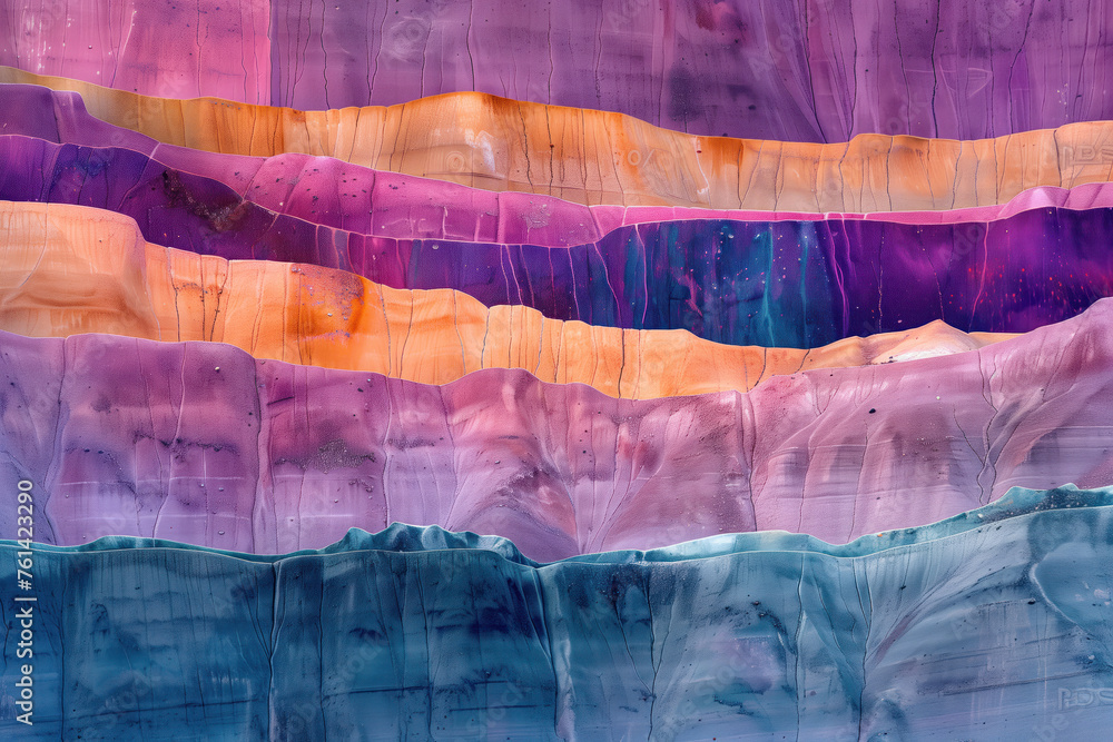 Aufkleber surreal colorful landscape inspired by grand canyon. rock formations. abstract colorful background i