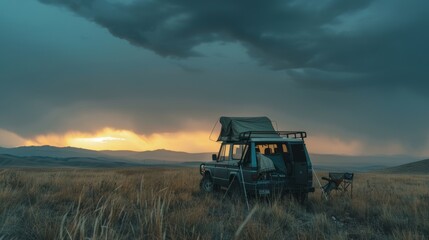 Fototapeta premium Dusk Wilderness Camping