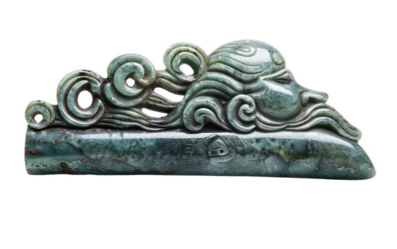 Ancient Grace: Han Dynasty Jade Hair Ornament Generative AI