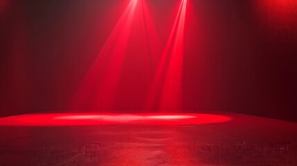 Empty Spotlight Red Room Background