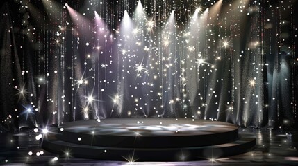 Raster Version of Vector Stage with Sparkles