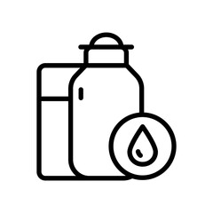 Skin care icon. Moisturizing face mask, beauty, woman, clean, fresh, acne, cleansing concept. Simple outline style Vector illustration isolated on white background