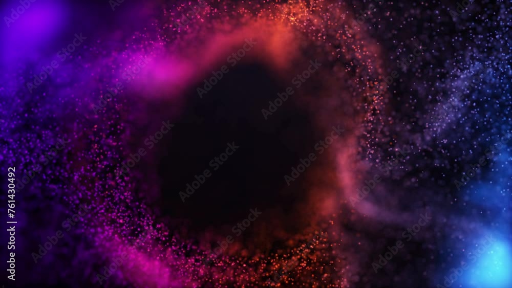 Canvas Prints stardust particles motion nebula in space. cinematic futuristic scientific 3d video seamless loop ba