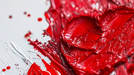 Abstract Red Paint Heart