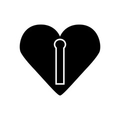 black and white heart