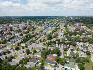 Aerial View of Streets of Buffalo New York