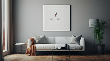 Fototapeta na wymiar An elegant and minimalist poster banner with sleek typography and a subtle color palette