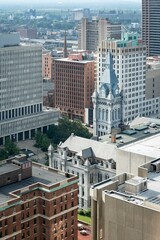 High Angle View of Skyscrapers in Buffalo
