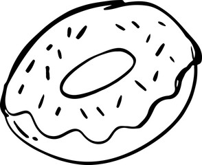 sketch donut hand drawn