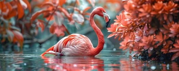 Pink flamingo - Powered by Adobe