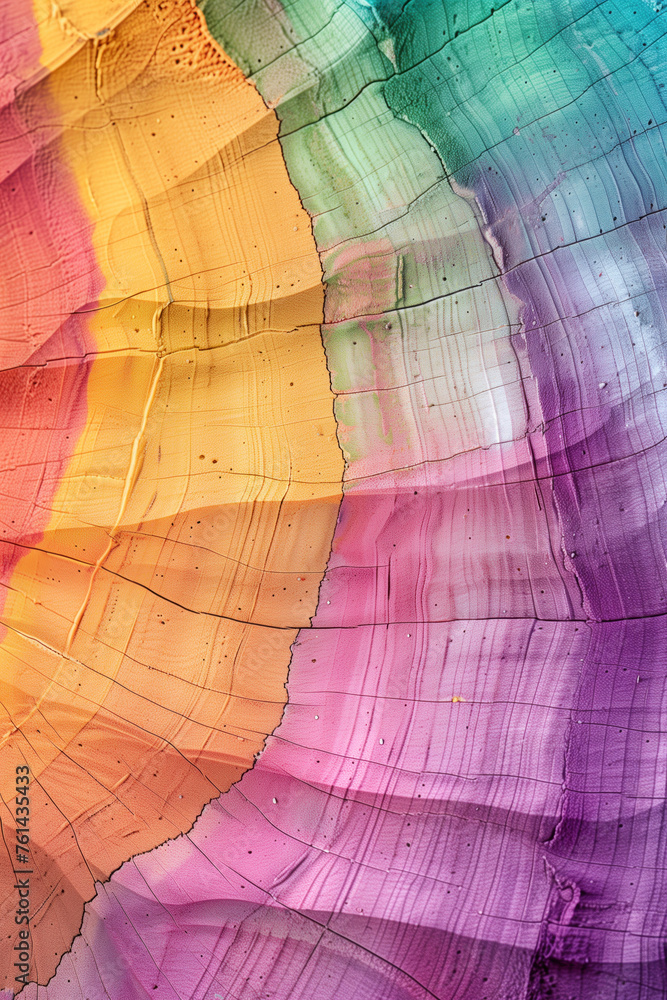 Poster surreal colorful landscape inspired by grand canyon. rock formations. abstract colorful background i
