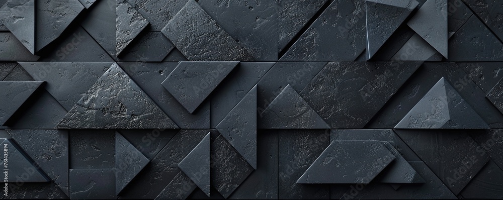 Poster tangram black game box pattern.