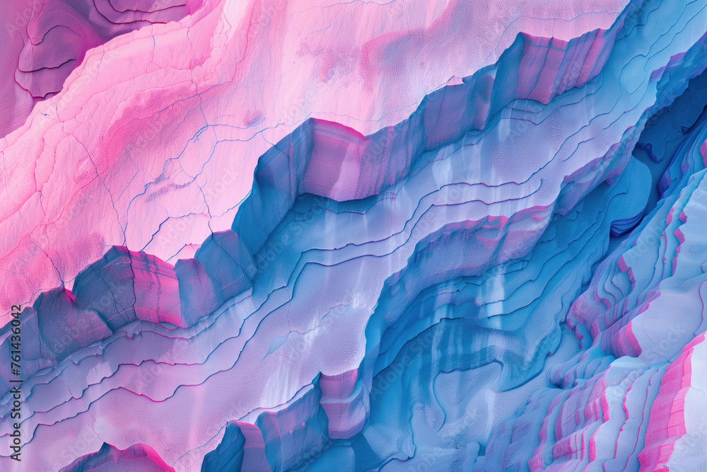 Poster surreal colorful landscape inspired by grand canyon. rock formations. abstract colorful background i