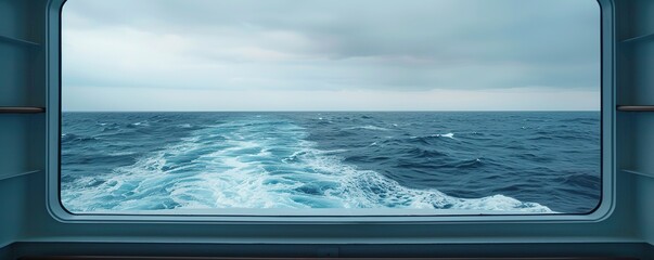 View from a large cruise ship whilst at sea