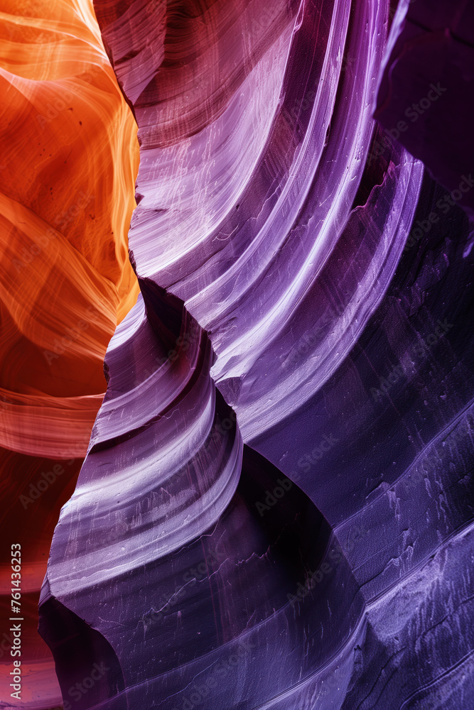 Poster surreal colorful landscape inspired by grand canyon. rock formations. abstract colorful background i