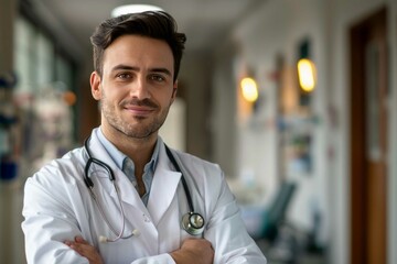 Expert Male Doctor Providing Healthcare in Hospital Setting, Professional Medical Services