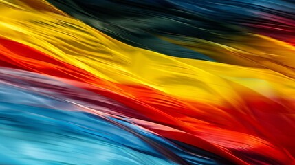 Fluid Abstract German Flag - obrazy, fototapety, plakaty