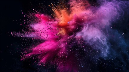 Vibrant Powder Explosion Abstract - 761440491