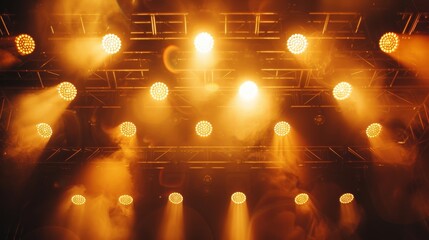 Golden Bokeh of Stage Lights