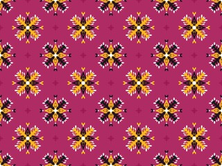 asian ikat seamless pattern traditional design illustration for background carpet clothing and home decoration 