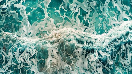 Ocean Foam Abstract - 761442875