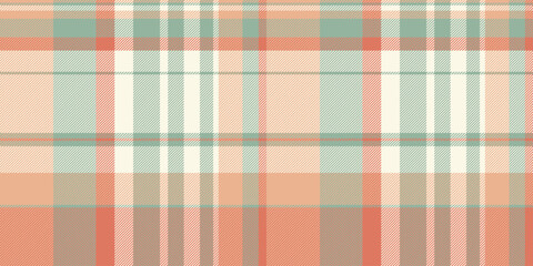 Ceremony check vector tartan, traditional textile pattern background. Refresh seamless fabric plaid texture in pastel and old lace colors.