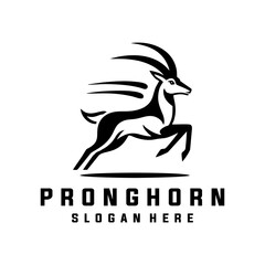 Pronghorn Logo Design. Pronghorn vector logo